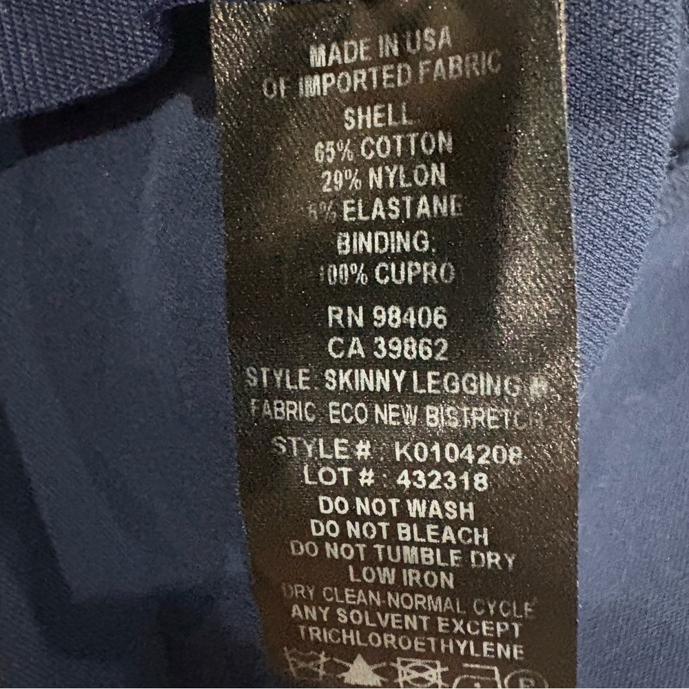 Theory Navy Slim Women’s Dress Pants Made in USA. - Picture 10 of 10